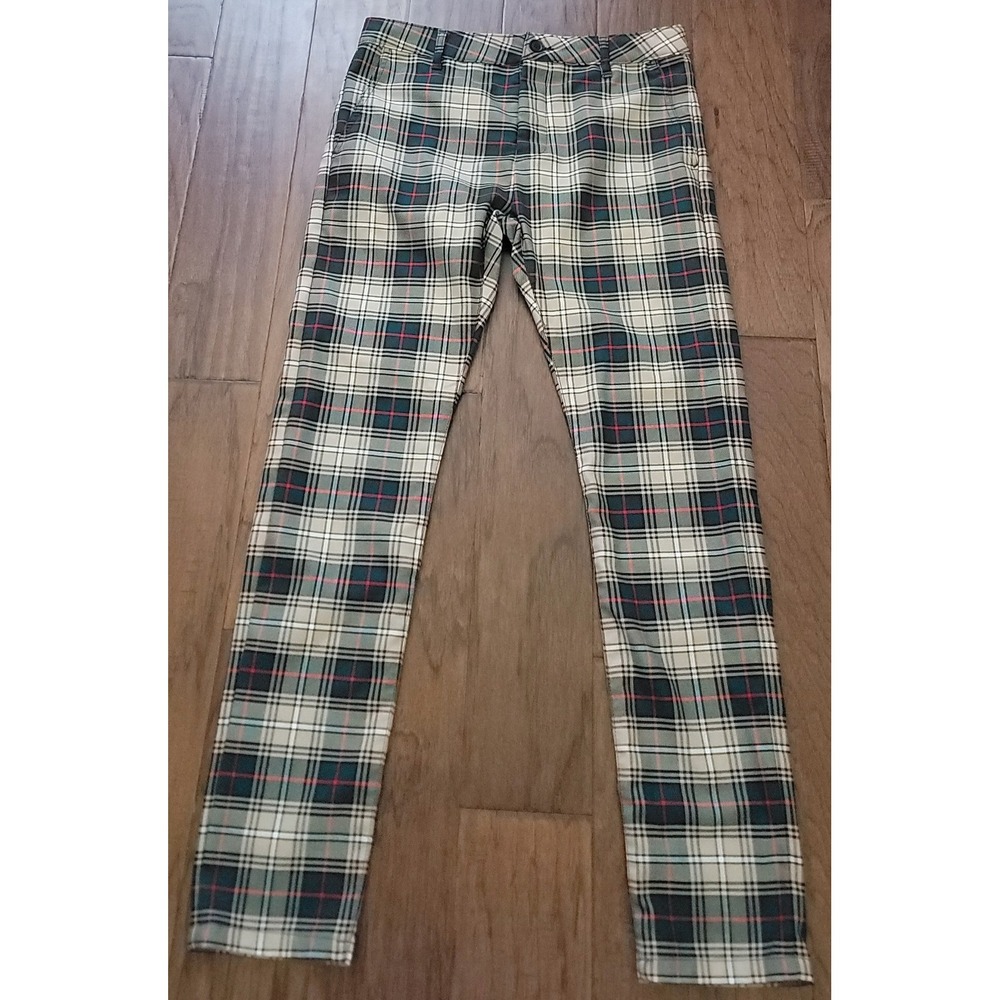 Topman Men's Multicolor Button Fly Stretchy Skinny Chino Pants Size 34x22‎
